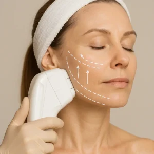 Woman having HI-FU to reduce wrinkles call LA LIPO Cirencester Now!