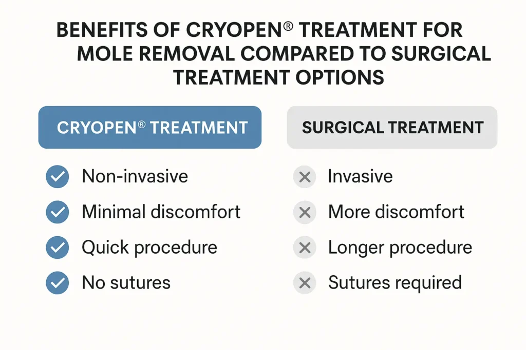 Benefits of facial mole removal Cirencester - call our team today to book a consultation