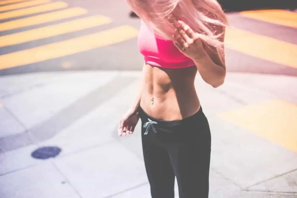 Woman with toned stomach after LA-EMS Body Sculpting Treatment Cirencester